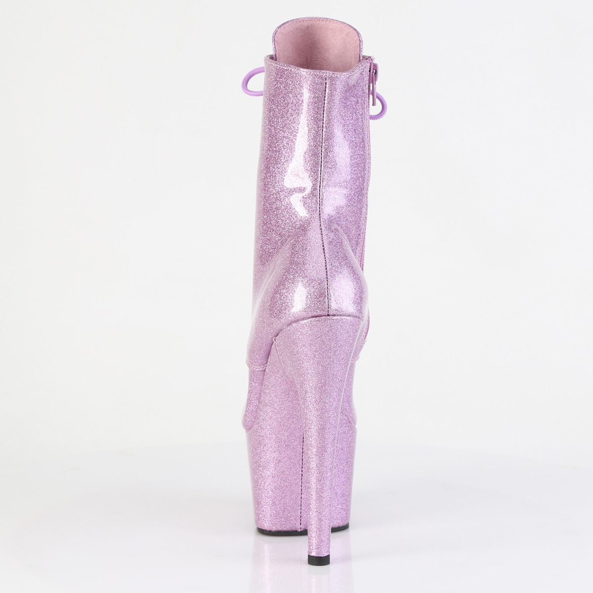 Pleaser Adore-1020GP LLG/M - Lesklé růžové kotníkové kozačky na vysoké platformě