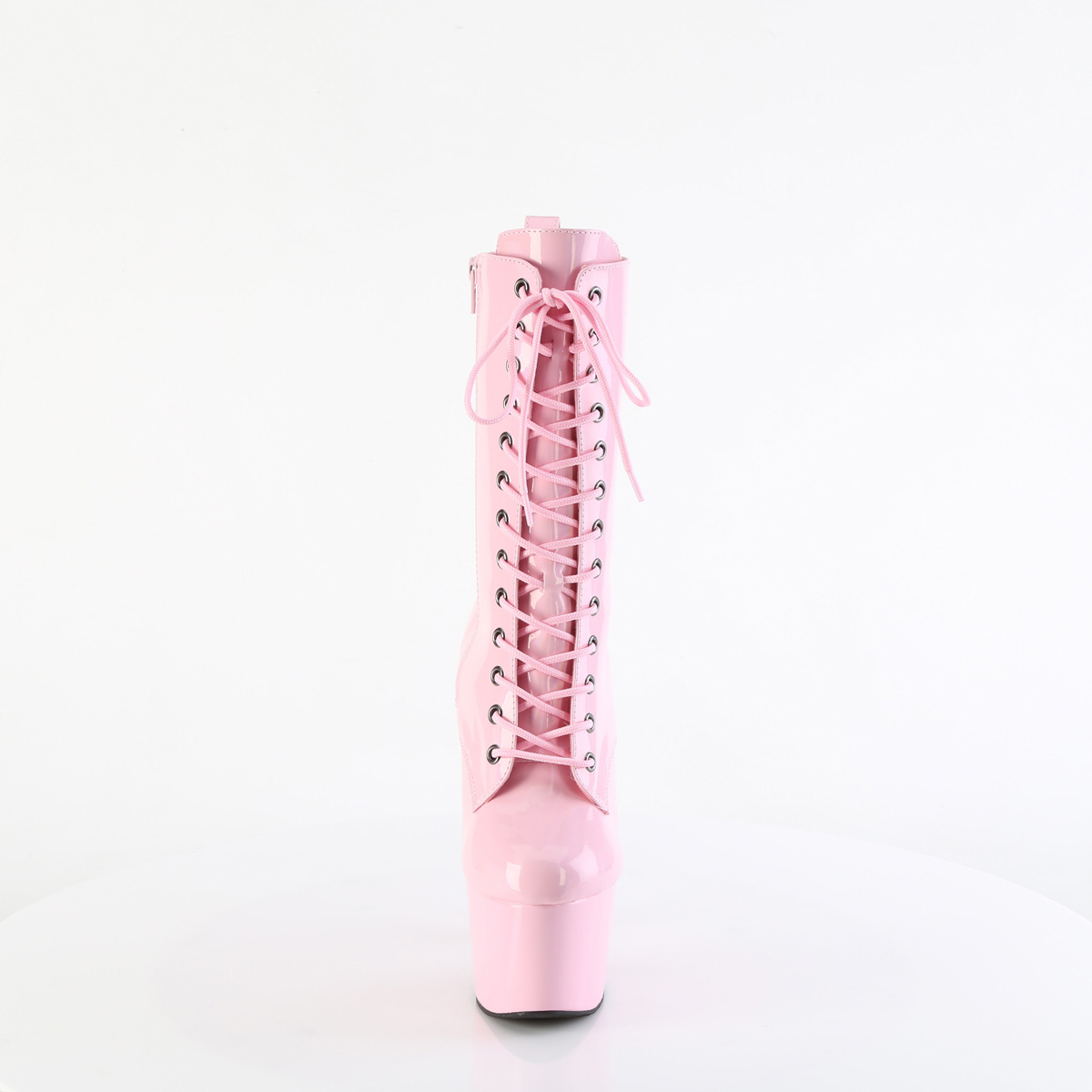 Pleaser Adore-1040WR-HG BPHG/M - Lesklé růžové kotníkové kozačky na vysoké platformě