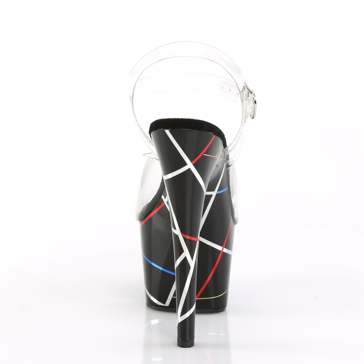 Pleaser Adore-708BMC C/B - Průhledné sandály na vysoké platformě