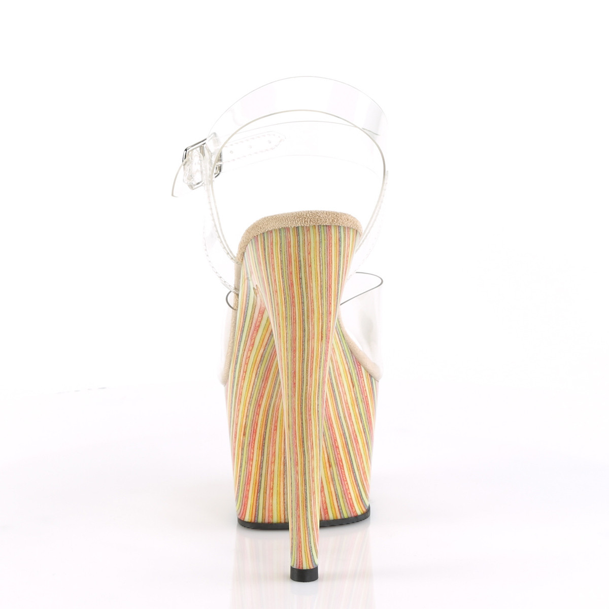 Pleaser Adore-708JB C/CRMC - Průhledné sandály na vysoké platformě