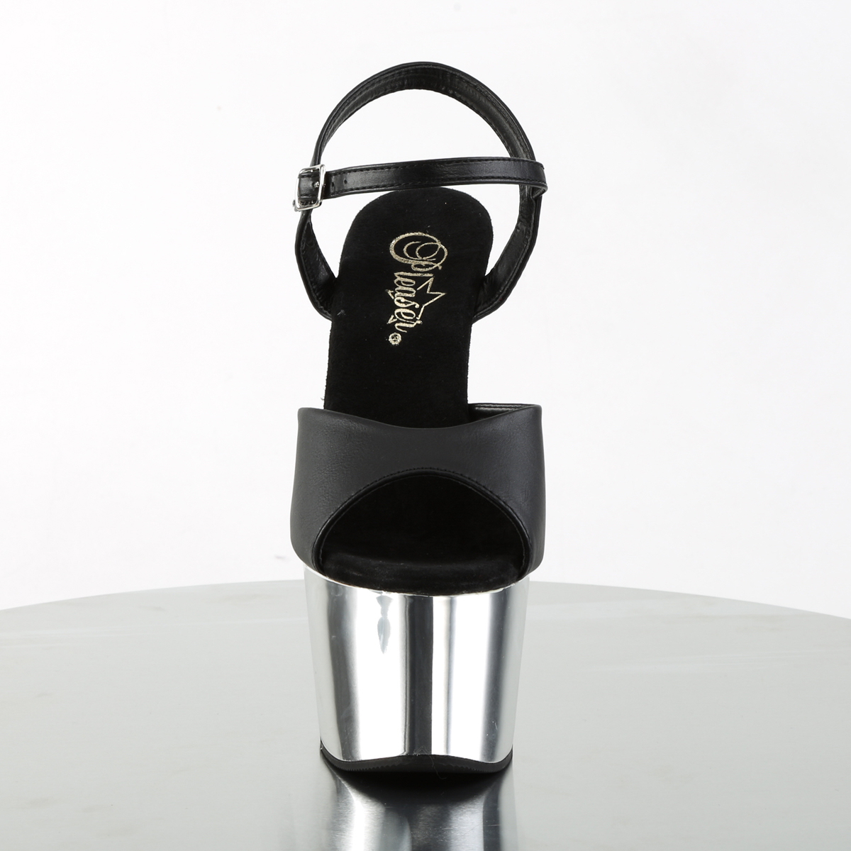 Pleaser Adore-709 BPU/SCH - Černé sandály na vysoké platformě