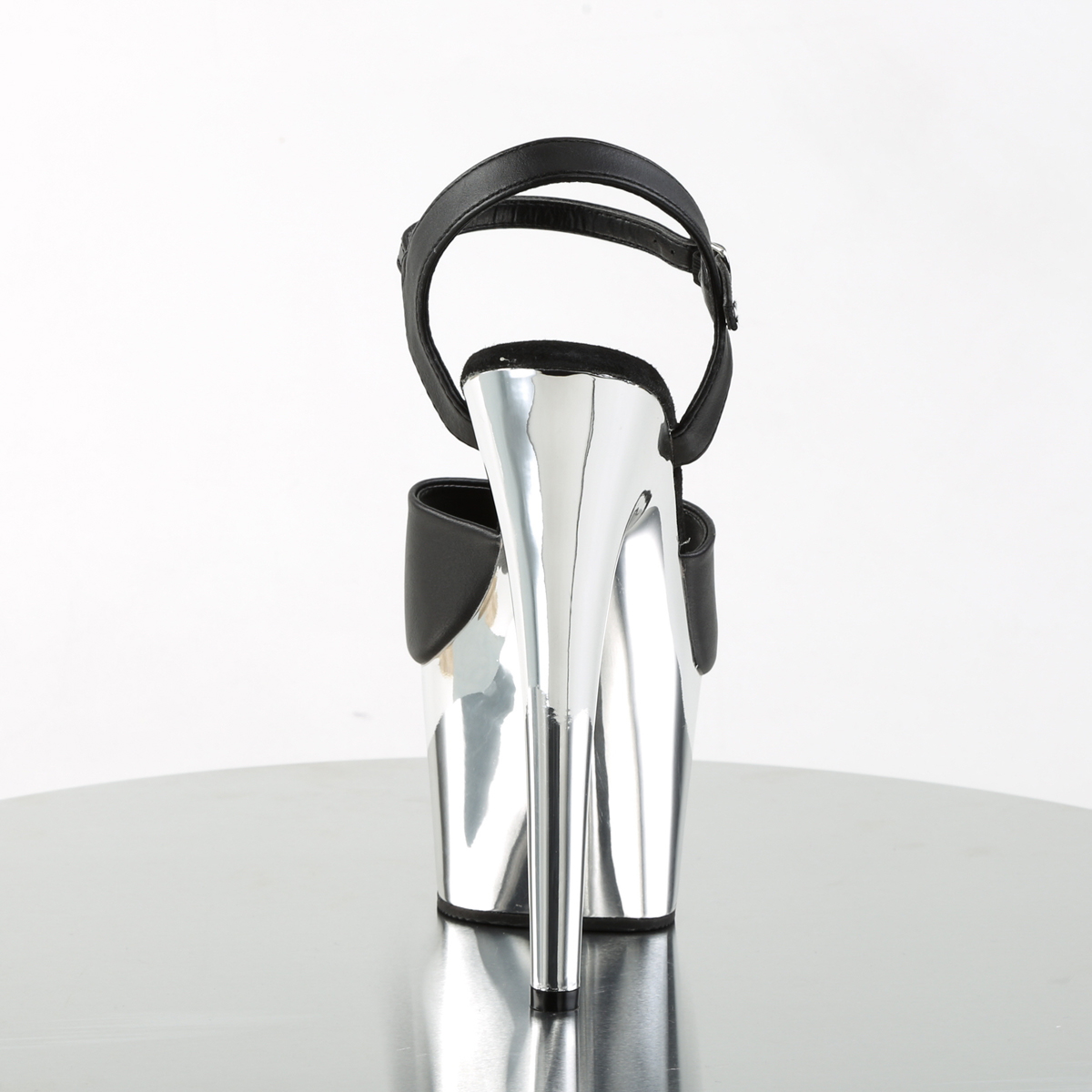 Pleaser Adore-709 BPU/SCH - Černé sandály na vysoké platformě