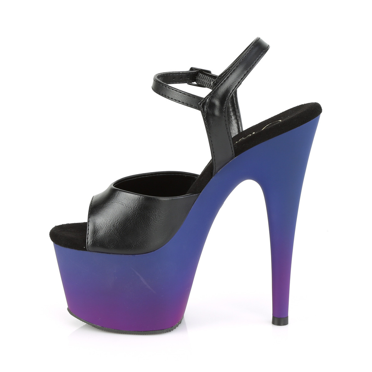Pleaser Adore-709BP BPU/BLU-PP - Černé sandály na vysoké platformě