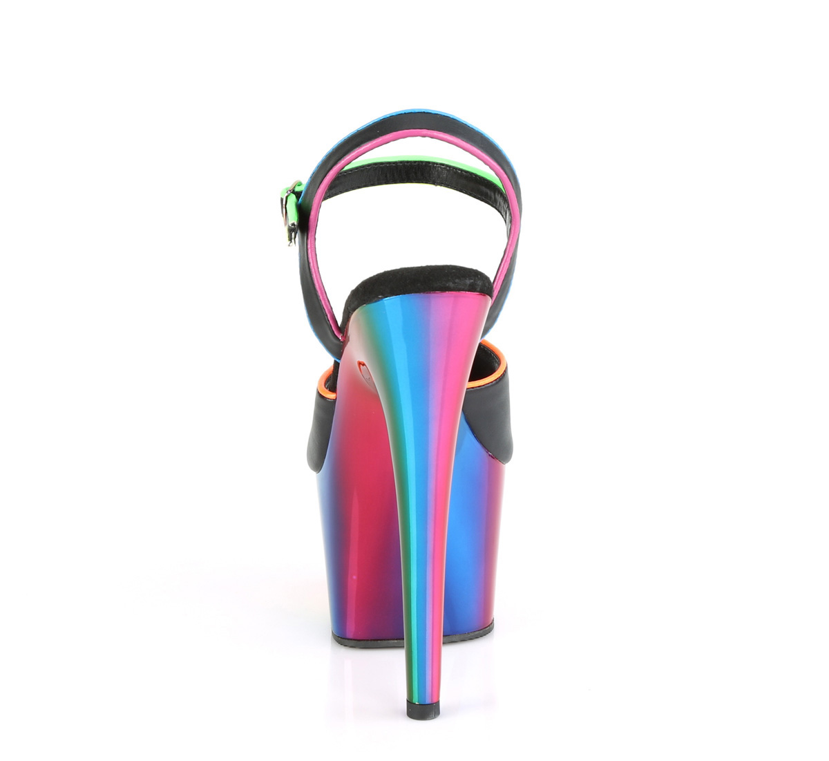 Pleaser Adore-709RC-02 BPU/RBWCH - Černé sandály na vysoké platformě