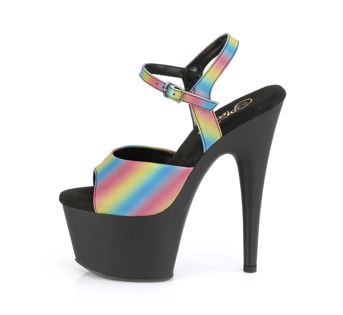 Pleaser Adore-709REFL-02 RBOW/B - Vícebarevné sandály na vysoké platformě