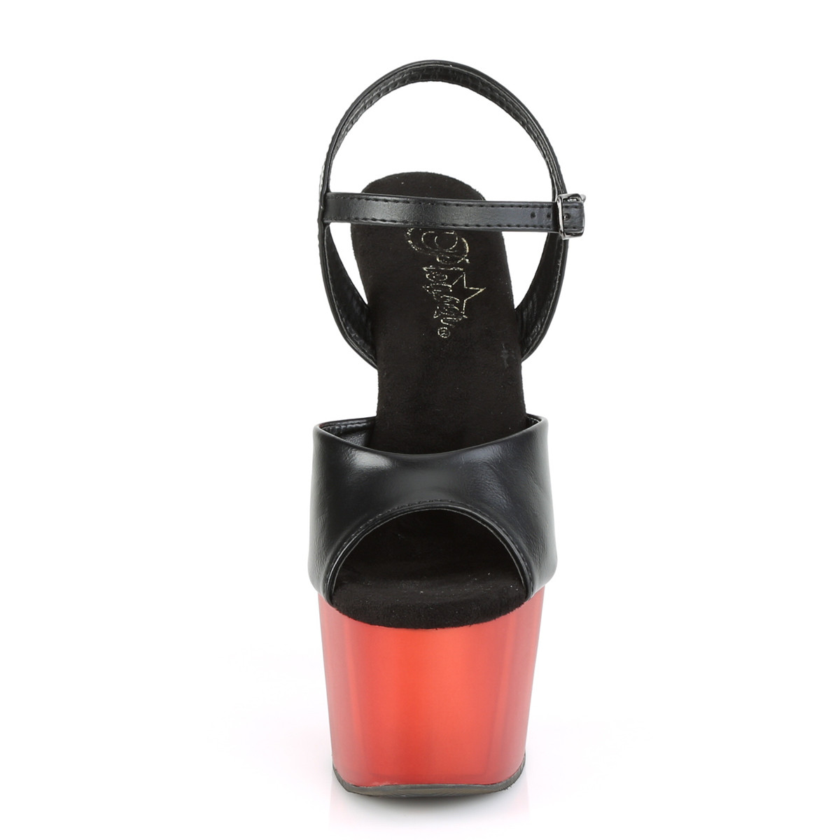 Pleaser Adore-709T BPU/R - Černé sandály na vysoké platformě