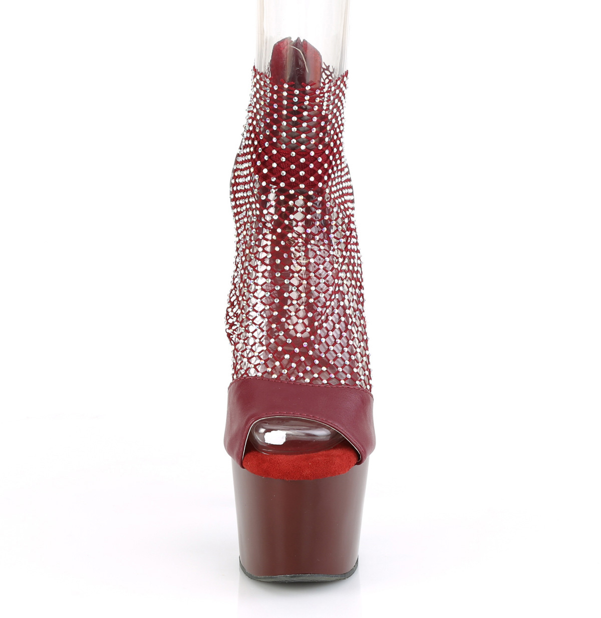 Pleaser Adore-765RM BYFS-MS/M - Fialové boty s páskem přes kotník na vysoké platformě
