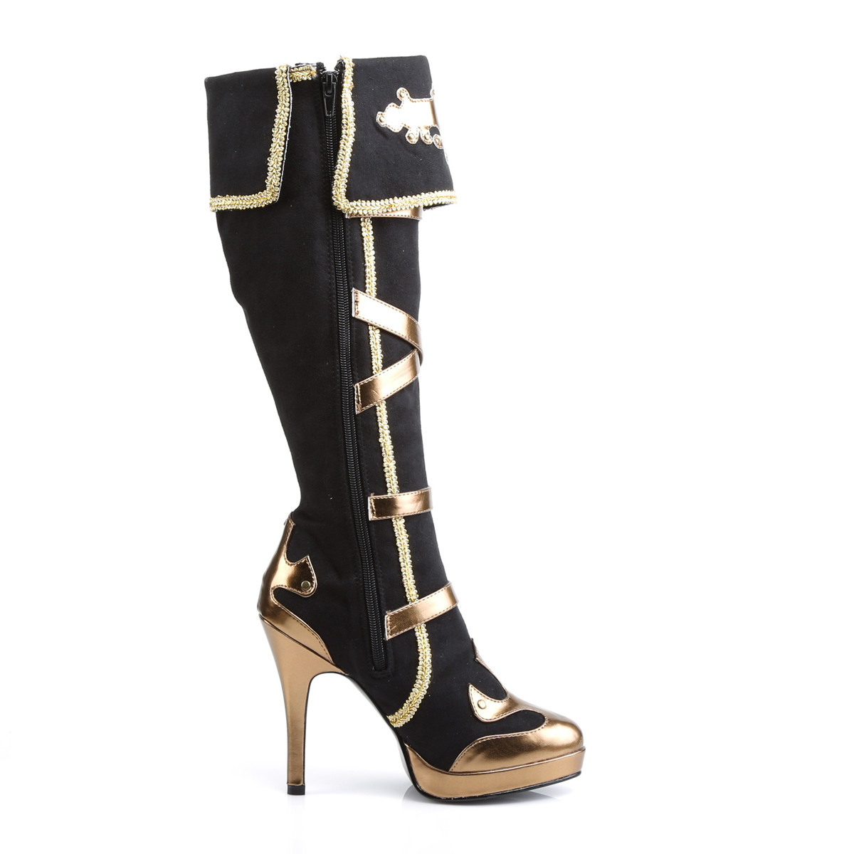 Funtasma Arena-2012 B/MF - Černé kozačky na vysokém podpatku