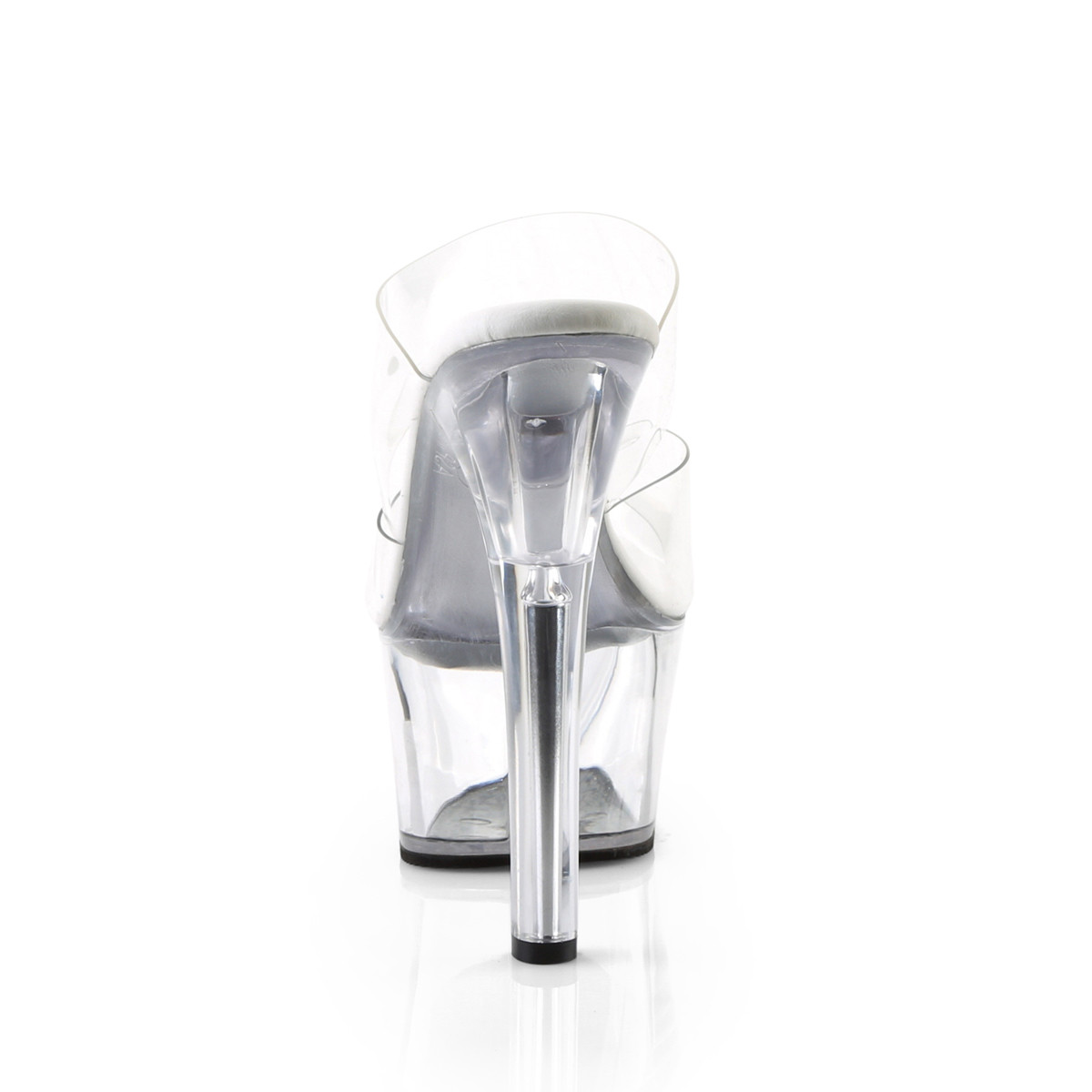 Pleaser Aspire-602 C/M - Průhledné pantofle na platformě s vysokými podpatky