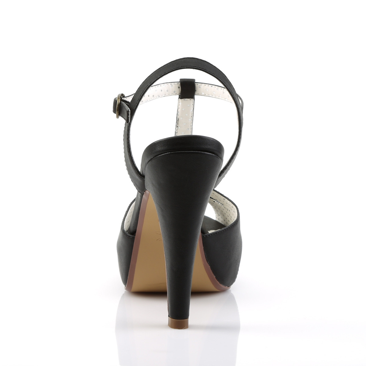 Pin Up Couture Bettie-23 BPU - Černé sandály na podpatku