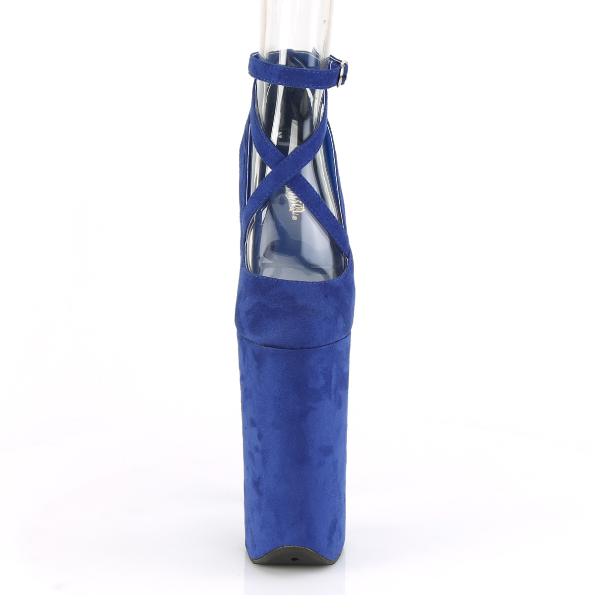 Pleaser Beyond-087FS RYBLFS/M - Modré lodičky s páskem na vysoké platformě