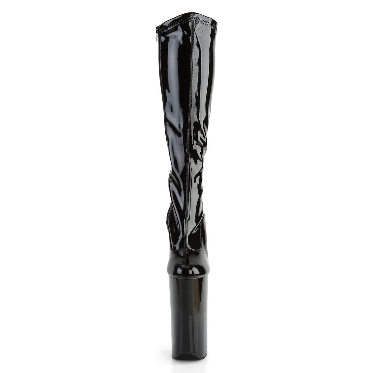 Pleaser Beyond-2000 B/M - Lesklé černé kozačky na vysoké platformě