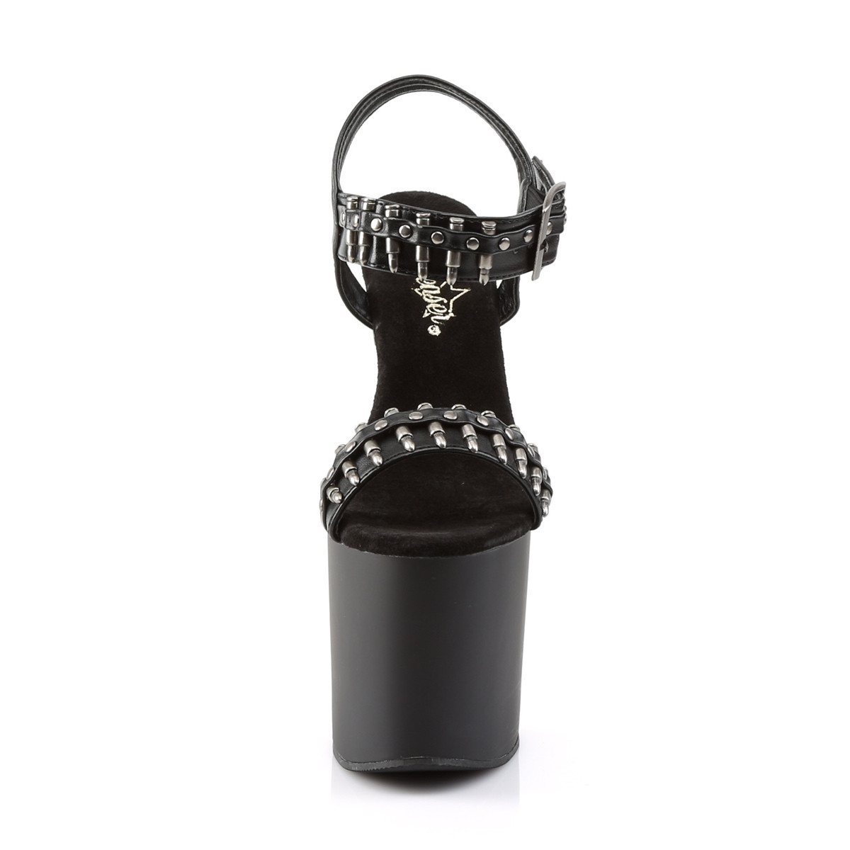 Pleaser Bondgirl-712 BPU/B - Černé sandály na vysoké platformě