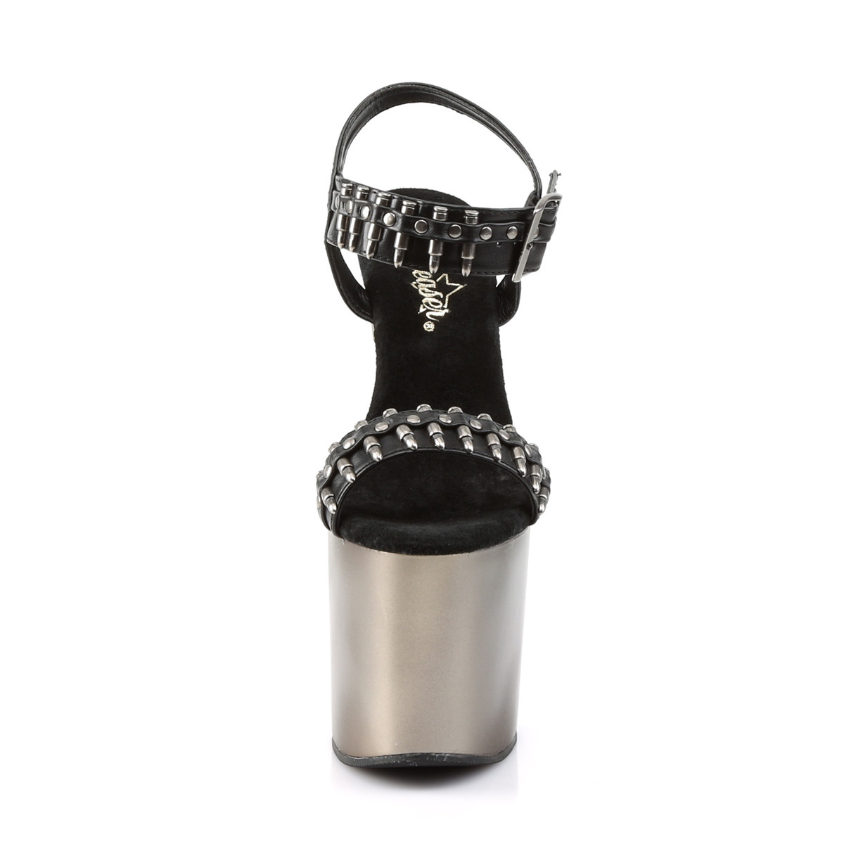 Pleaser Bondgirl-712 BPU/PW - Černé sandály na vysoké platformě