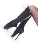 Černé kozačky s vysokými podpatky Devious Ballet-2020
