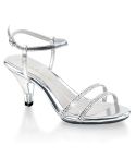 Stříbrné sandálky Fabulicious Belle-316