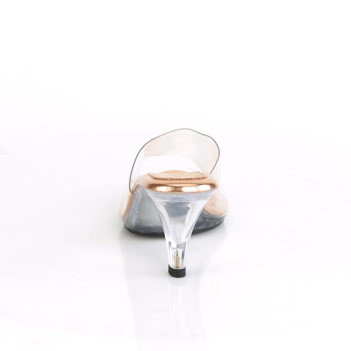 Fabulicious Belle-301 C-ROGLD/C - Průhledné pantofle na platformě s vysokými podpatky