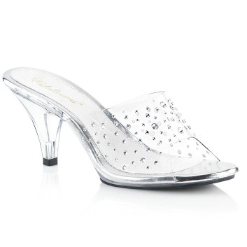 Fabulicious Belle-301RS C/M - Průhledné pantofle na podpatku