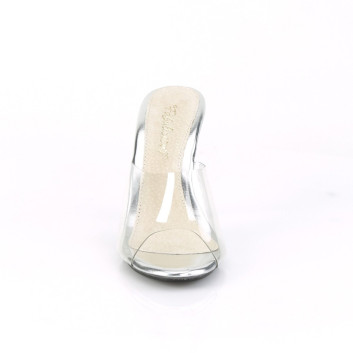 Fabulicious Caress-401 C/M - Průhledné pantofle na podpatku