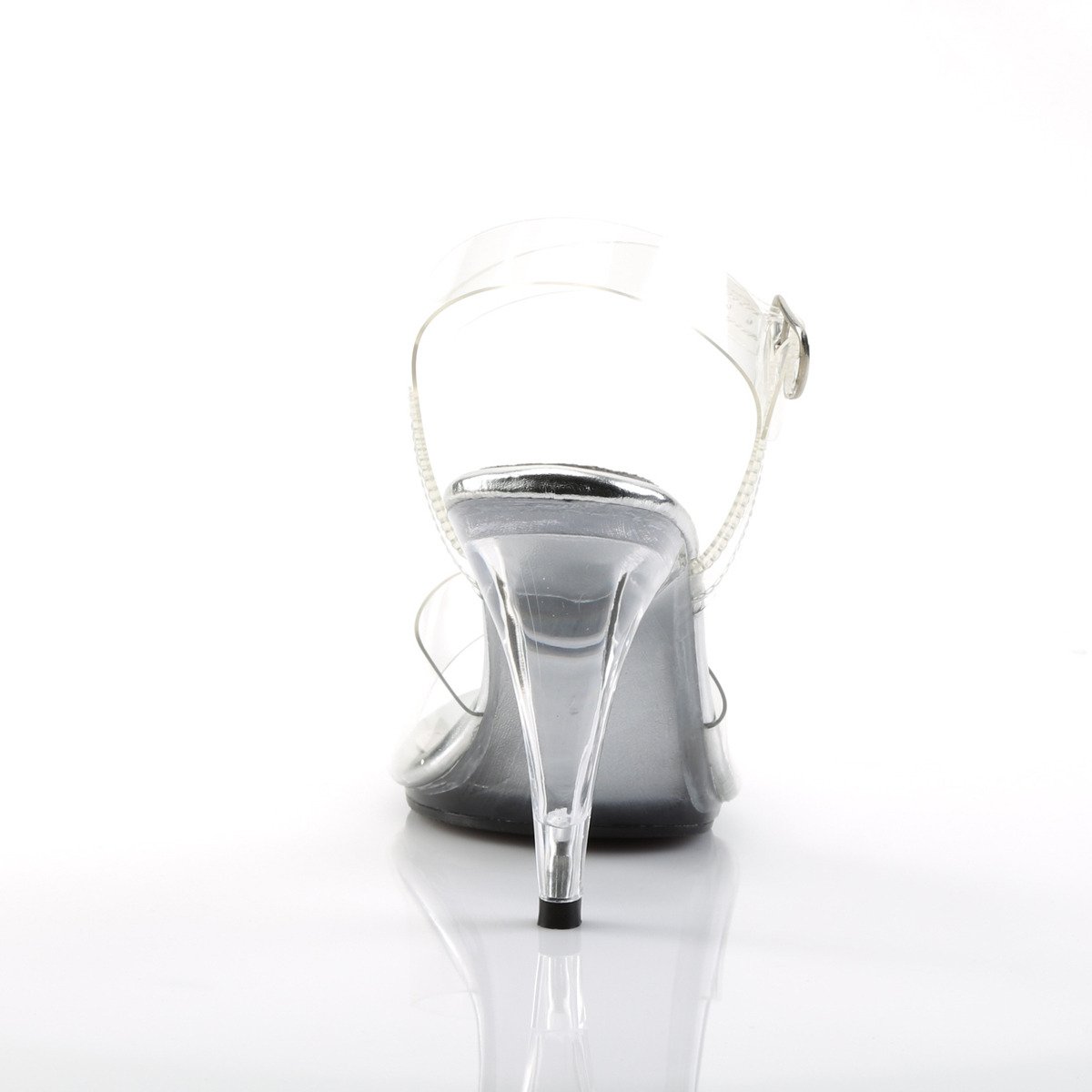 Fabulicious Caress-408 C/M - Průhledné sandály na podpatku