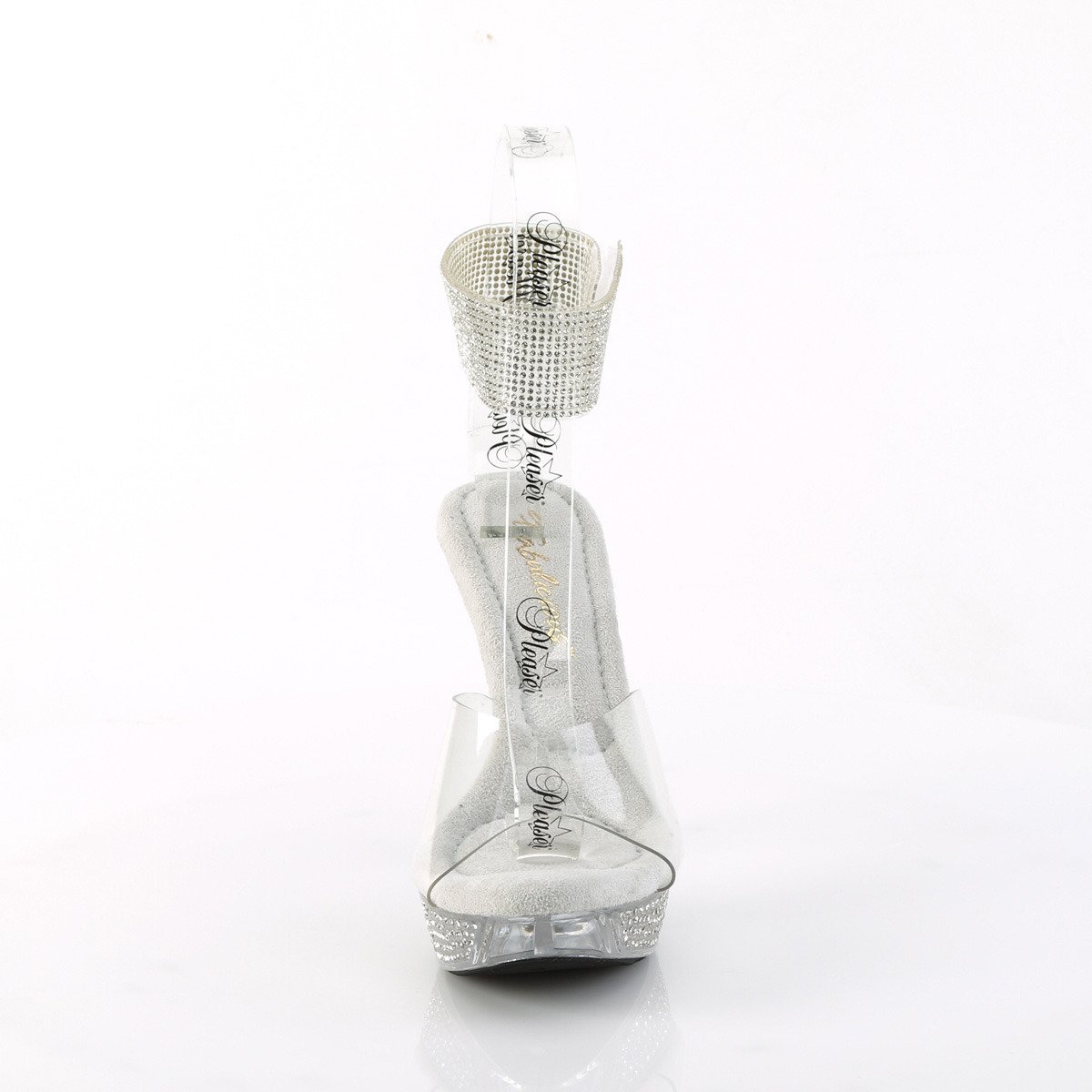 Fabulicious Elegant-442 C/M - Průhledné boty s páskem přes kotník