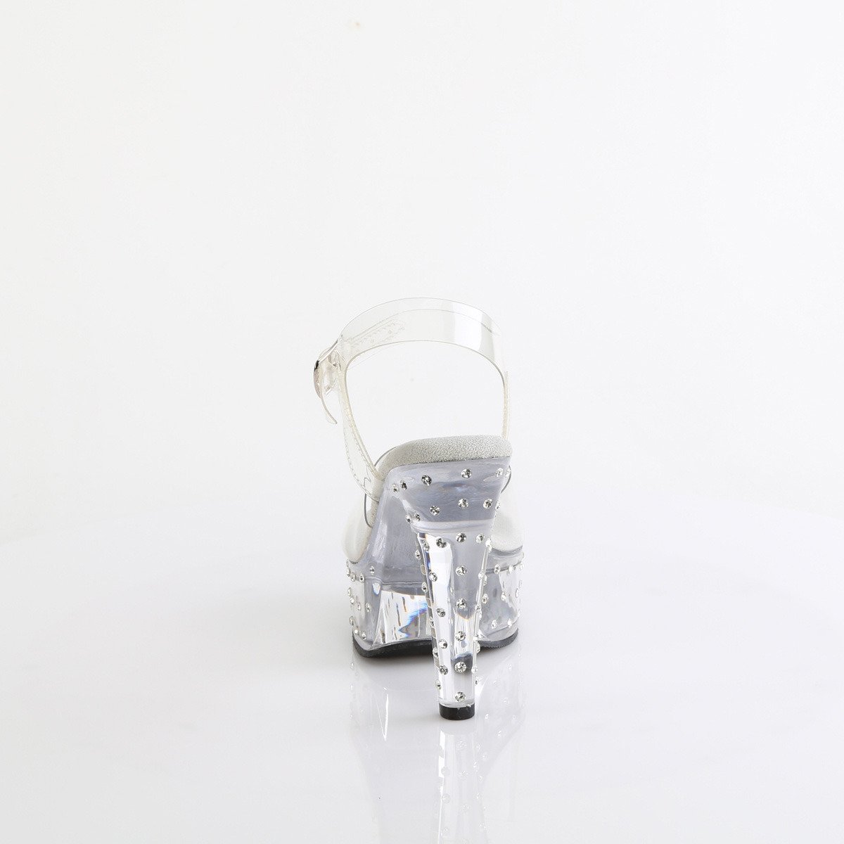Fabulicious Martini-508SDT C/M - Průhledné sandály na platformě s vysokými podpatky