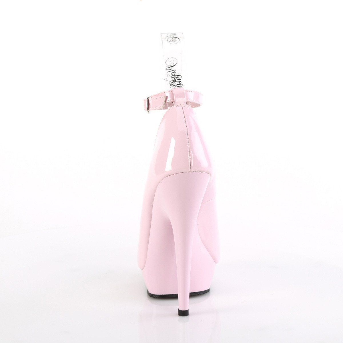 Fabulicious Sultry-686 BP/M - Lesklé růžové lodičky s páskem na vysokém podpatku