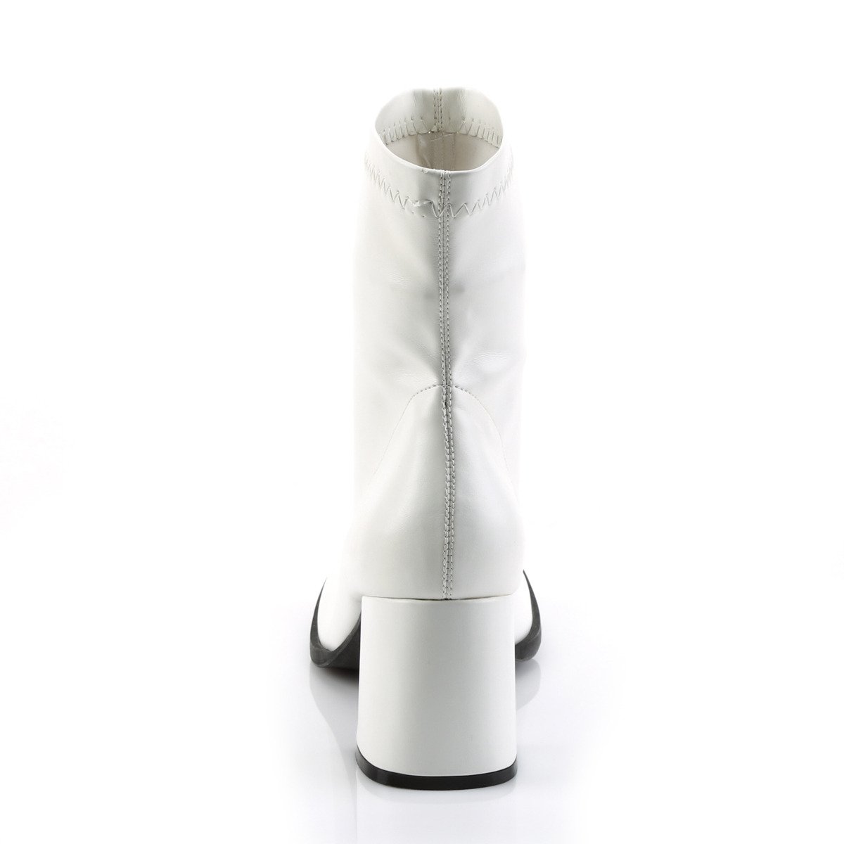 Funtasma Gogo-150 WPU - Bílé kotníkové kozačky s širokými podpatky