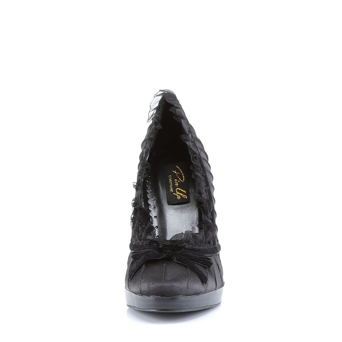 Pin Up Couture Bliss-38 B/SAT - Černé lodičky