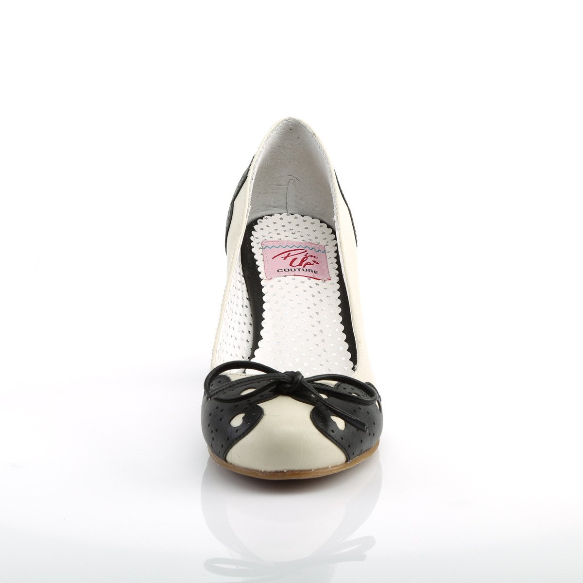 Pin Up Couture Wiggle-17 B-CRPU - Černé lodičky s širokými podpatky