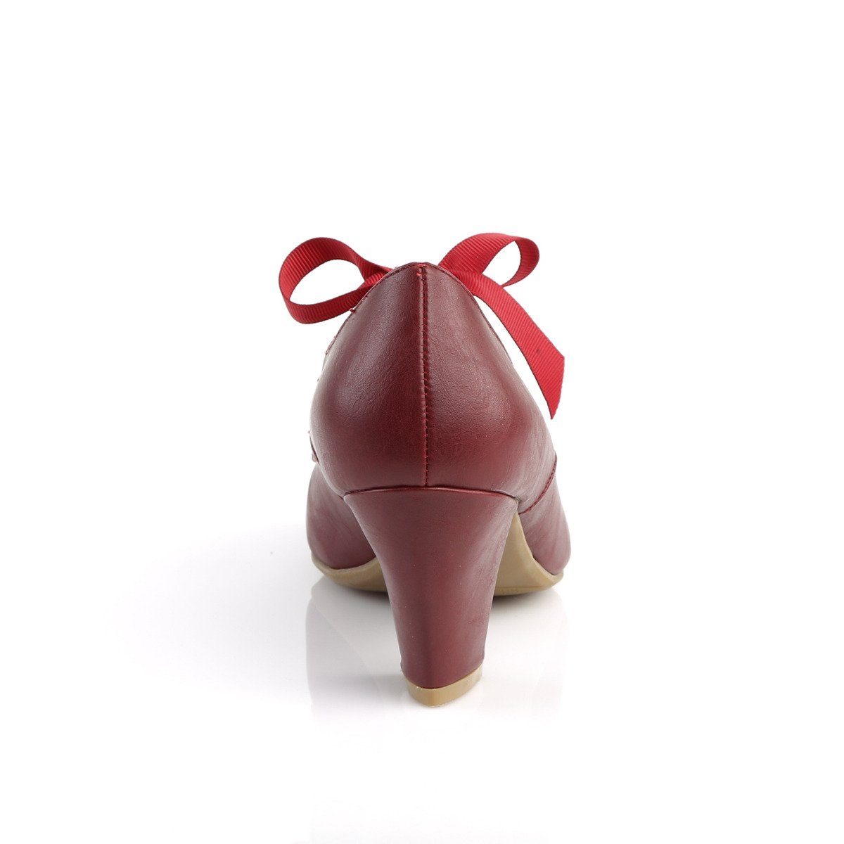 Pin Up Couture Wiggle-32 BYPU - Fialové lodičky s páskem bez platformy s širokými podpatky