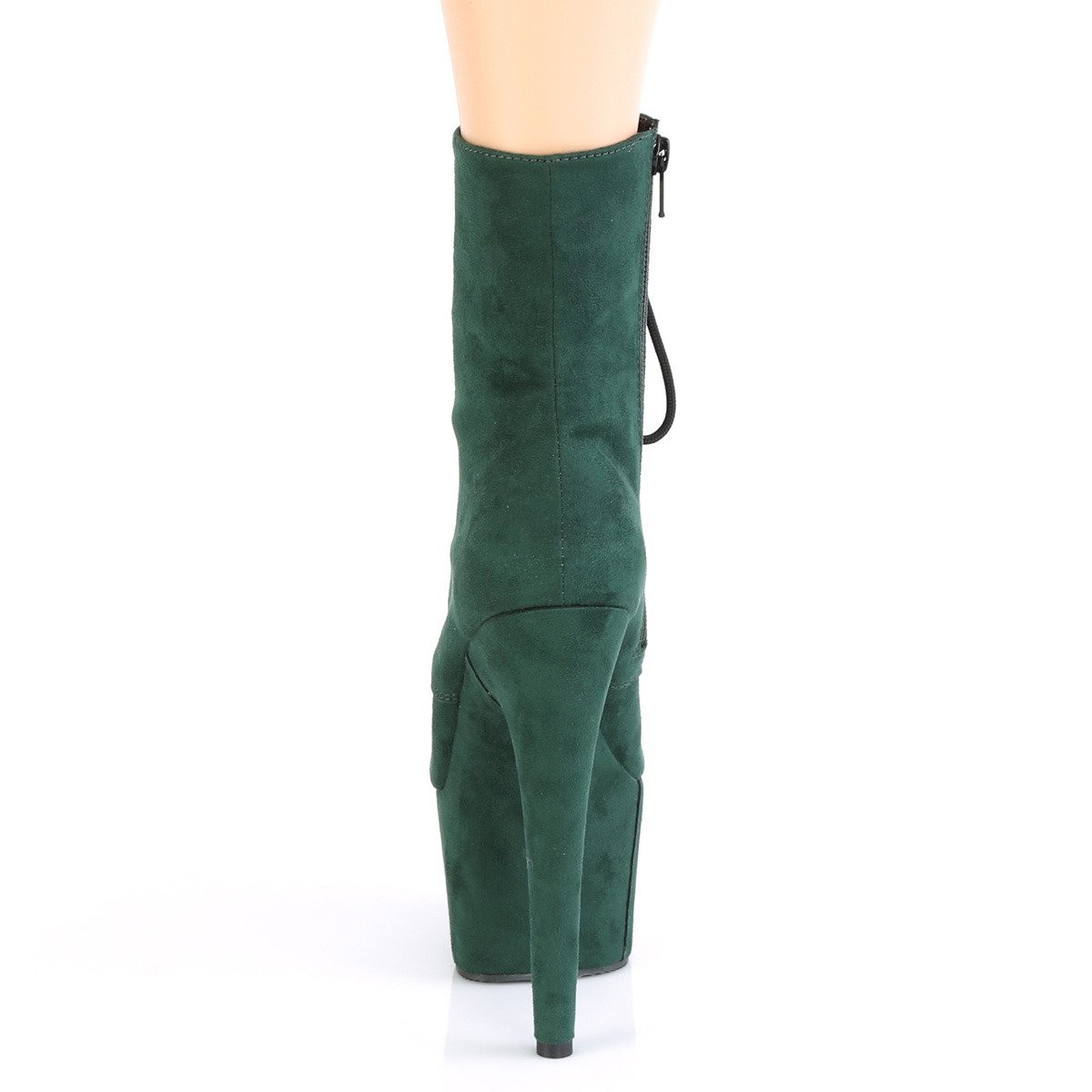 Pleaser Adore-1020FS EMGNFS/M - Zelené kotníkové kozačky na vysoké platformě