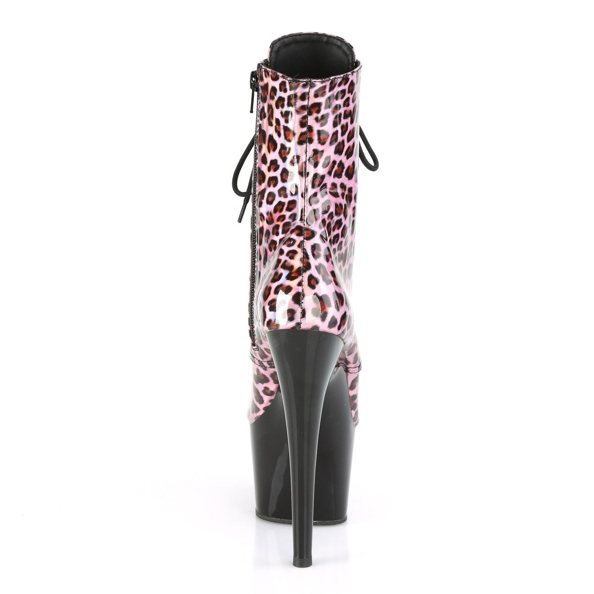 Pleaser Adore-1020LP PNHG/B - Lesklé růžové kotníkové kozačky na vysoké platformě