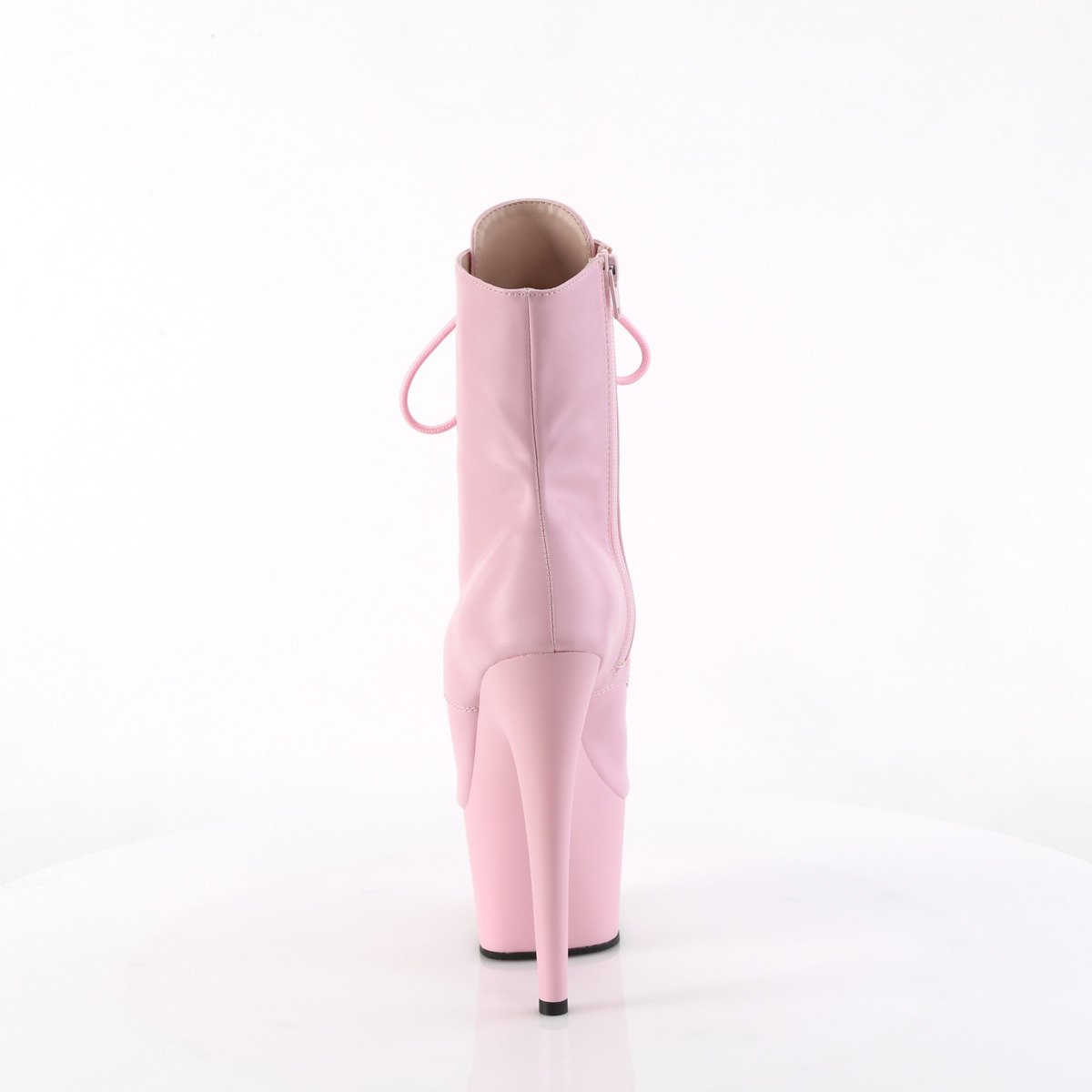 Pleaser Adore-1021 BPPU/M - Růžové kotníkové kozačky na vysoké platformě