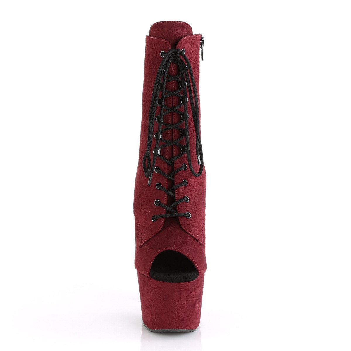 Pleaser Adore-1021FS BYFS/M - Fialové kotníkové kozačky na vysoké platformě