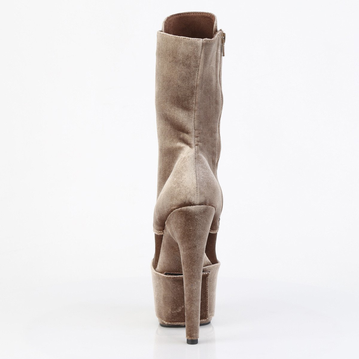 Pleaser Adore-1045VEL K/M - Hnědé kotníkové kozačky na vysoké platformě