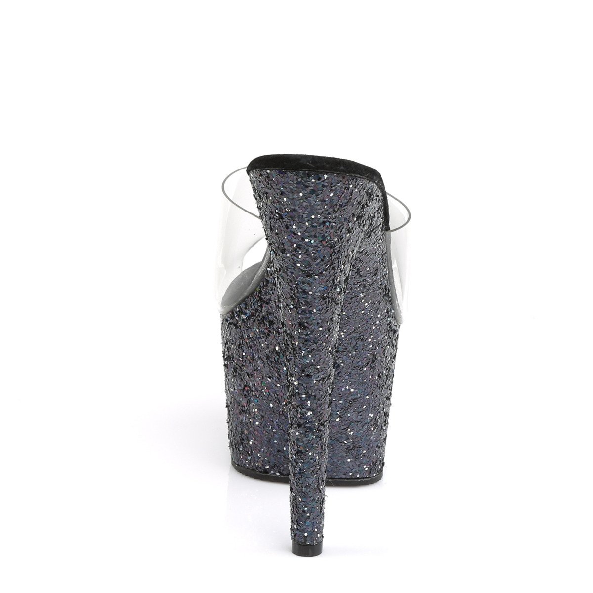 Pleaser Adore-701LG C/BG - Průhledné sandály na vysoké platformě