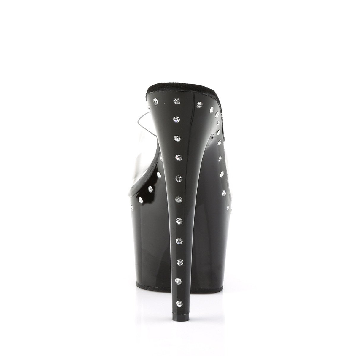 Pleaser Adore-701LS C/B - Průhledné sandály na vysoké platformě
