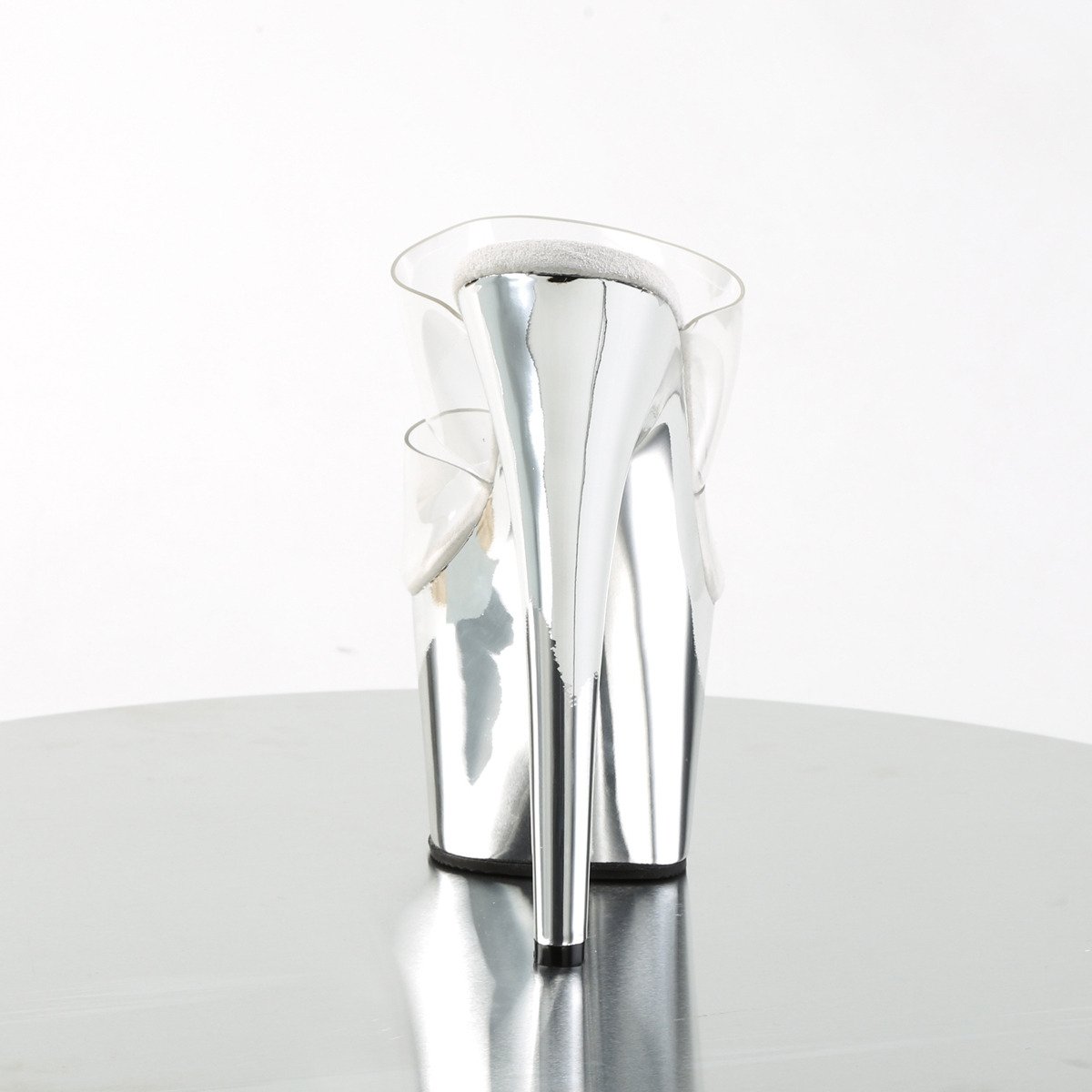 Pleaser Adore-702 C/SCH - Průhledné sandály na vysoké platformě