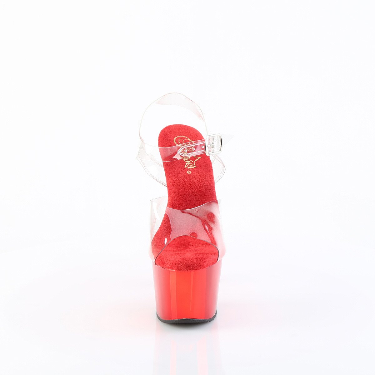 Pleaser Adore-708 C-M/RCH - Průhledné sandály na vysoké platformě