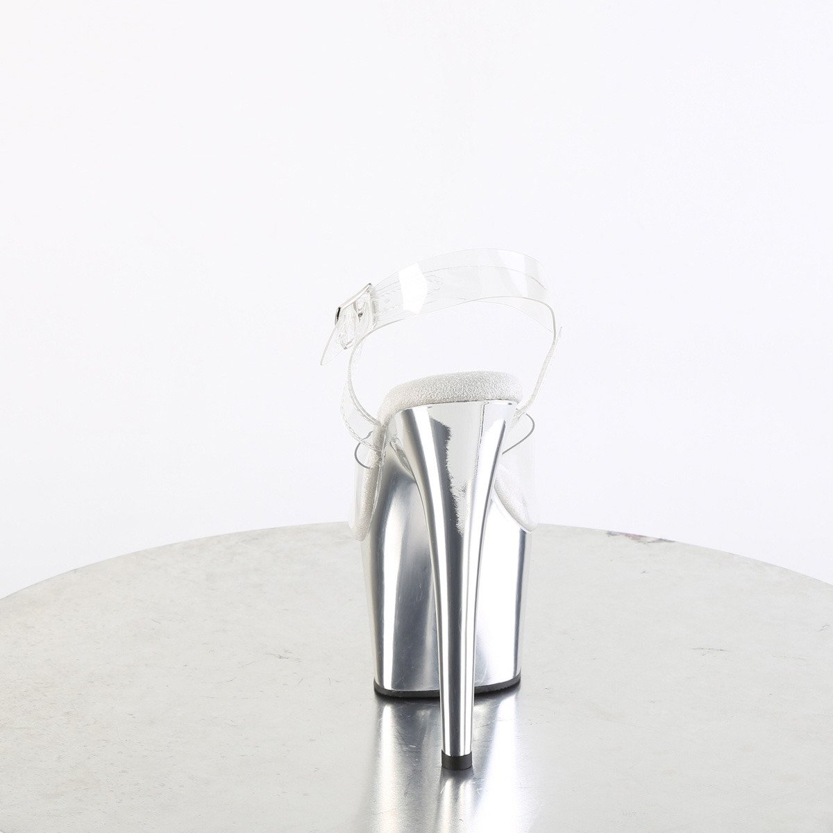 Pleaser Adore-708 C-M/SCH - Průhledné sandály na vysoké platformě