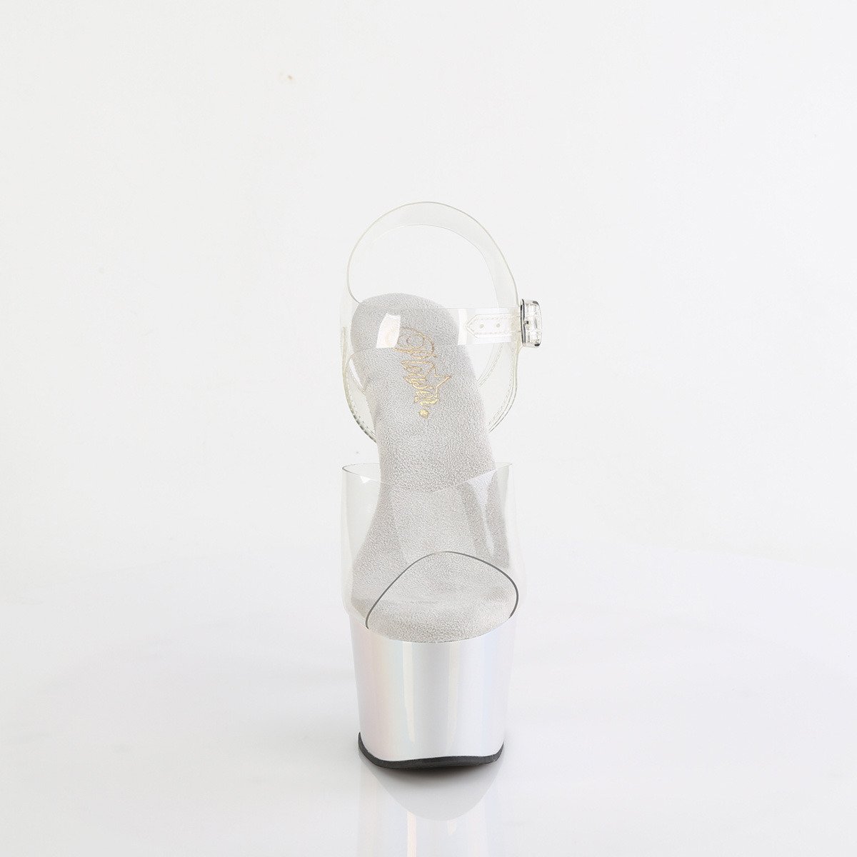 Pleaser Adore-708LQ C/LQSHG - Průhledné sandály na vysoké platformě