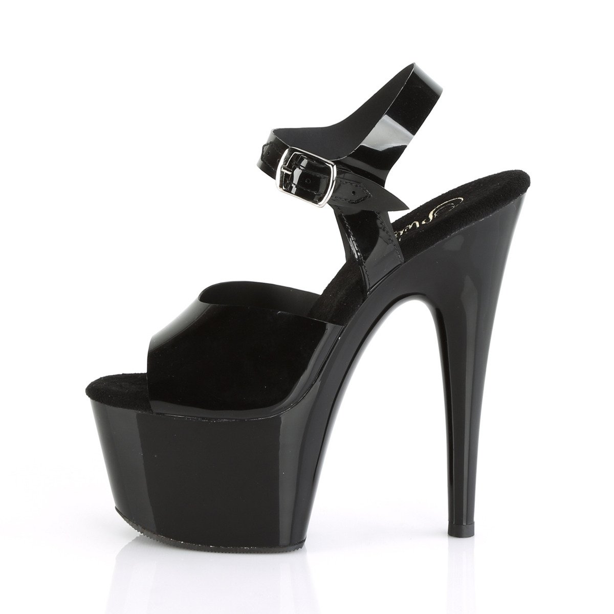 Pleaser Adore-708N BTPU/M - Černé sandály na vysoké platformě