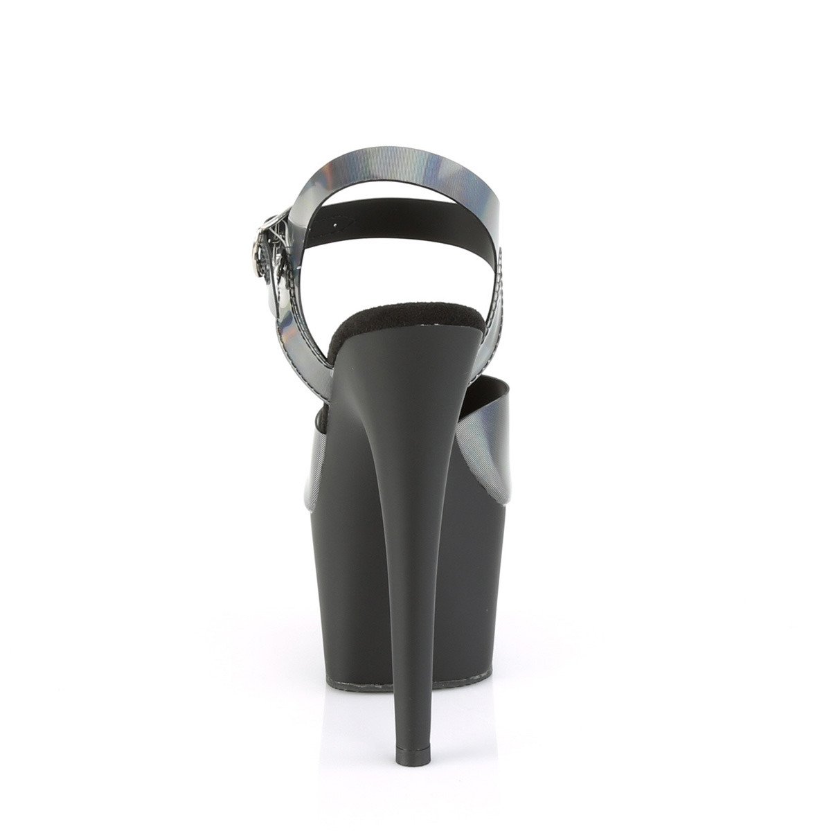 Pleaser Adore-708N-DT PWHGTPU/B - Stříbrné sandály na vysoké platformě