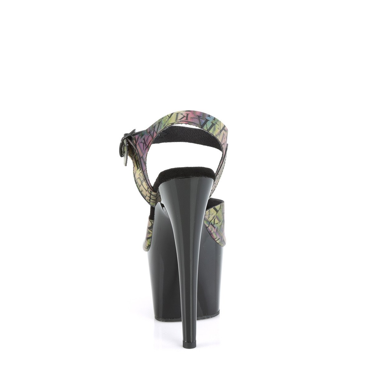 Pleaser Adore-708N-LTP GRN-PP/B - Vícebarevné sandály na vysoké platformě