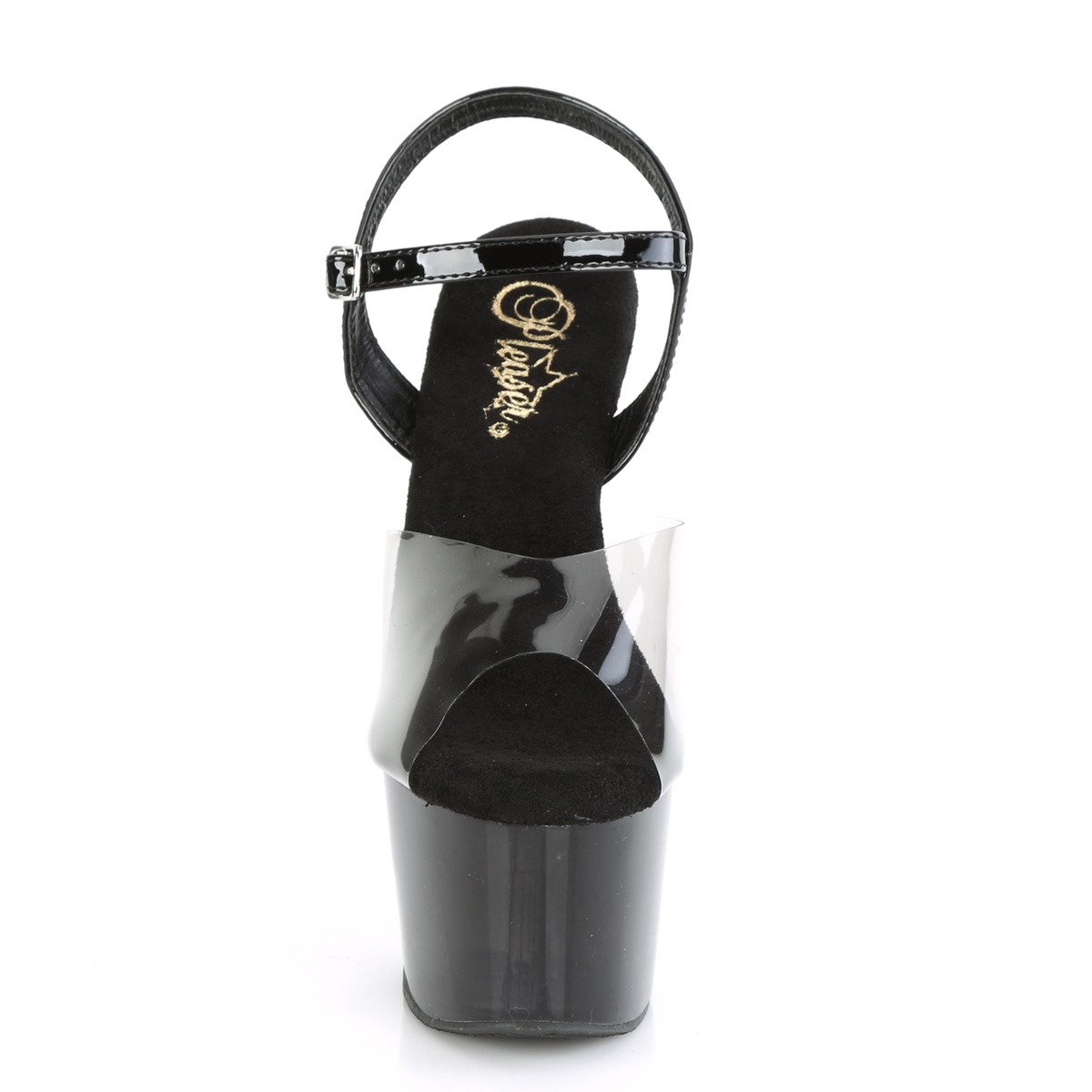 Pleaser Adore-708T-1 SK-BPT/B-C - Černé sandály na vysoké platformě