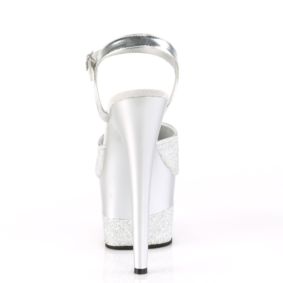 Pleaser Adore-709-2G SG/M - Stříbrné sandály na vysoké platformě