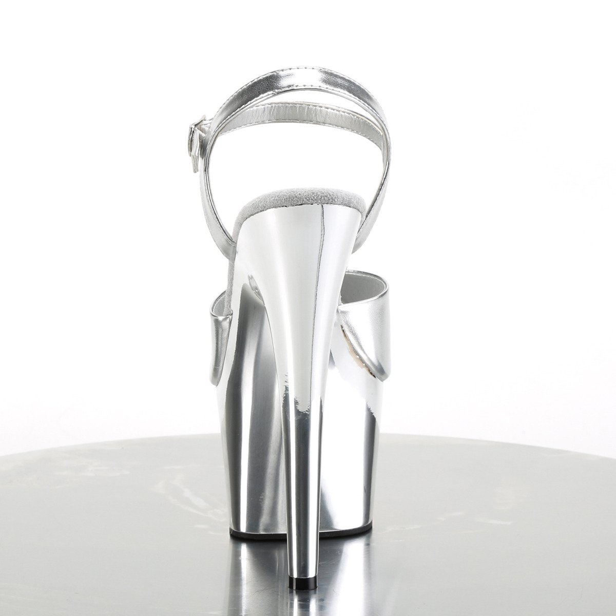 Pleaser Adore-709 SPU/SCH - Stříbrné sandály na vysoké platformě