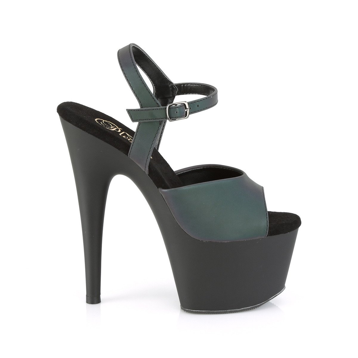 Pleaser Adore-709REFL GNMCRFG/B - Zelené sandály na vysoké platformě