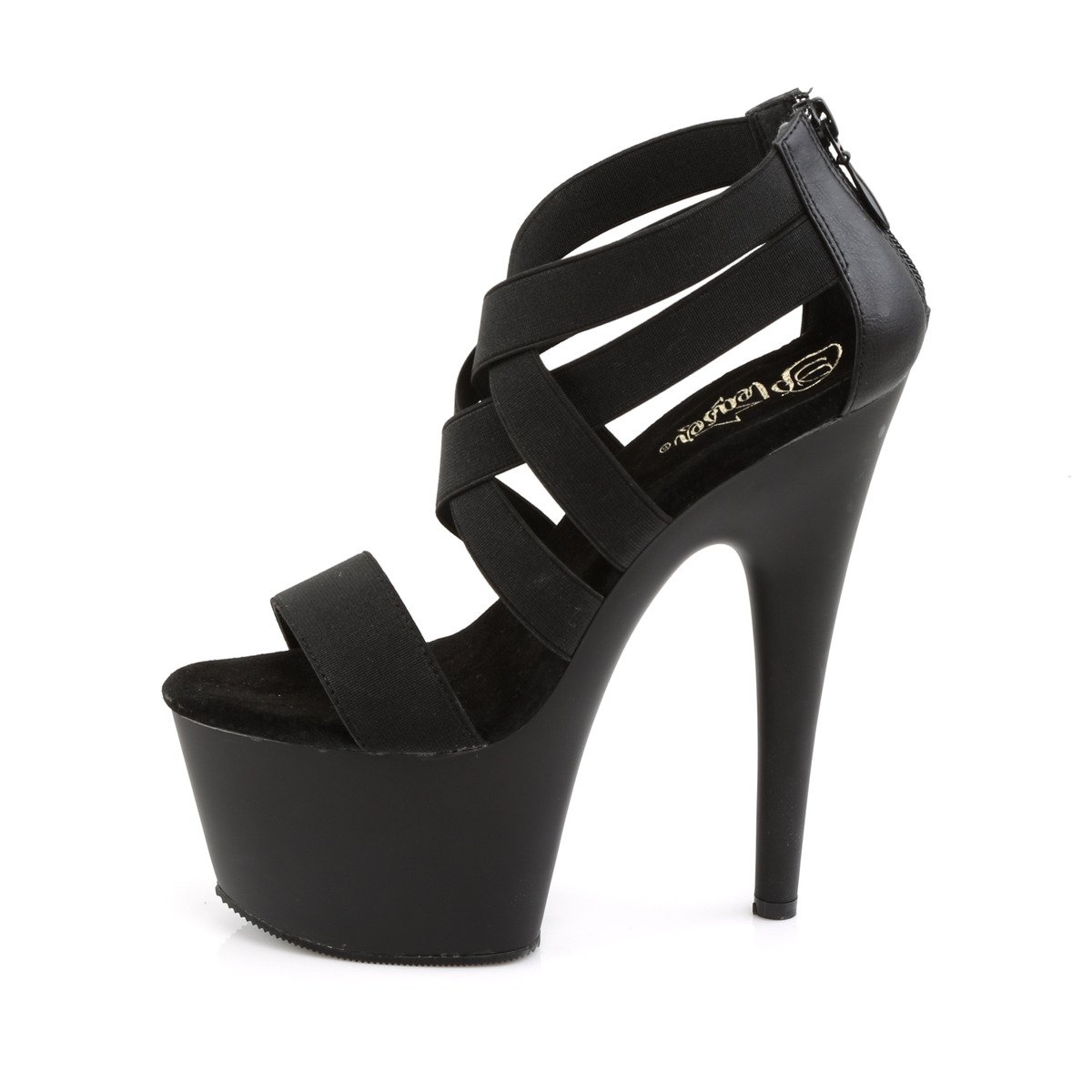Pleaser Adore-769 B/M - Černé sandály na vysoké platformě